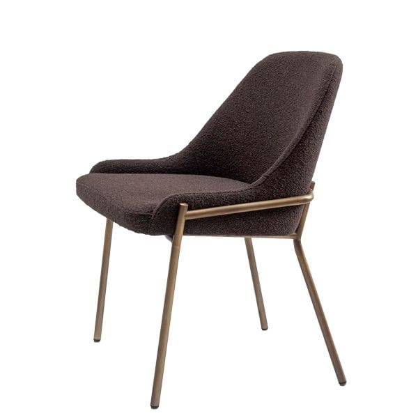 Silla tapizada con patas metálicas estilo industrial para restaurantes