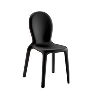 Silla de polietileno apilable apta para exteriores