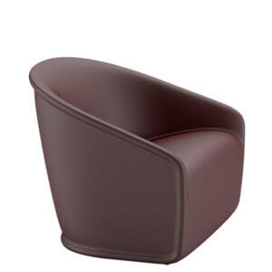 Butaca de polietileno apta para exterior, con diseño elegante y versátil