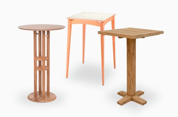 Mesas altas de madera para hostelería, restaurantes, bares y cafeterías