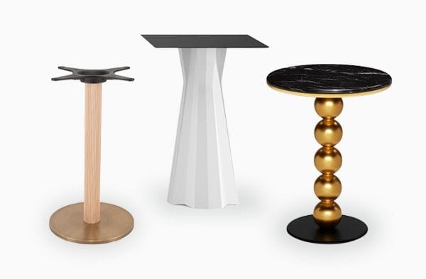 Bases y pies de mesa para hostelería y restaurantes