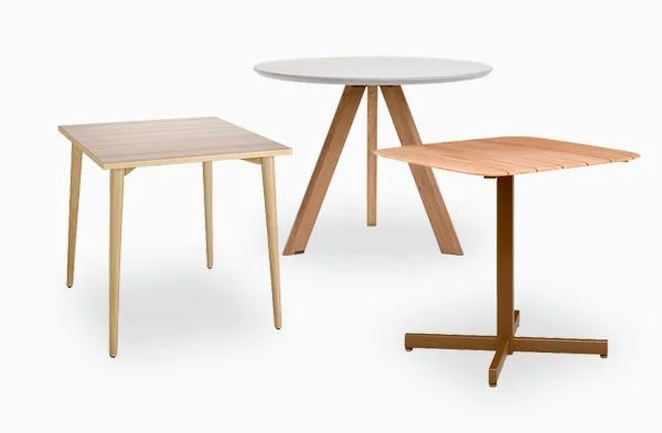 Mesas de comedor de madera para restaurantes y hostelería