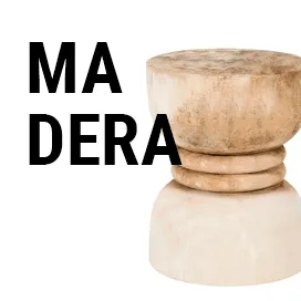 Puffs y taburetes bajos de madera