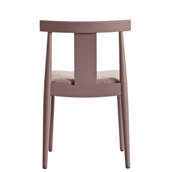 Silla de diseño con asiento tapizado estructura de madera de haya