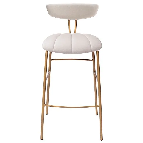 Taburete tapizado estructura metal - Diseño Nórdico