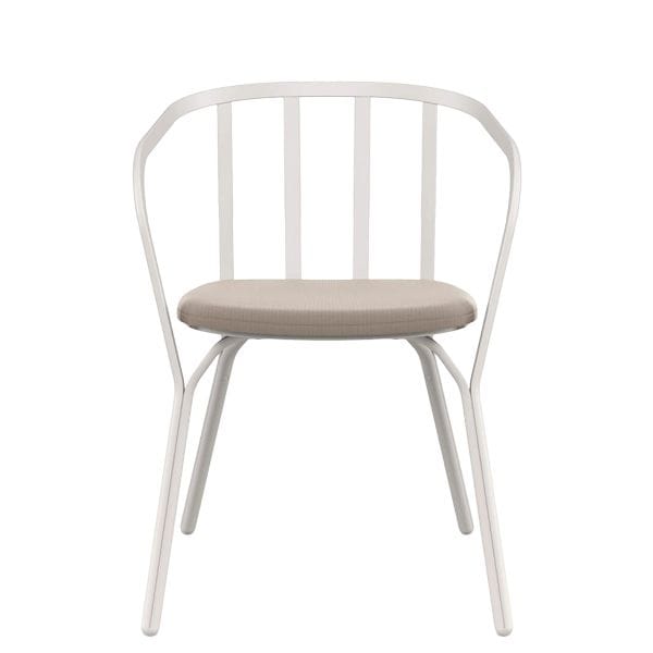Sillón de exterior para hostelería en aluminio con cojín