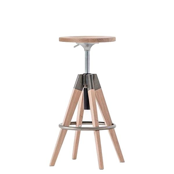 Arki Stool de Pedrali taburete con asiento regulable en altura