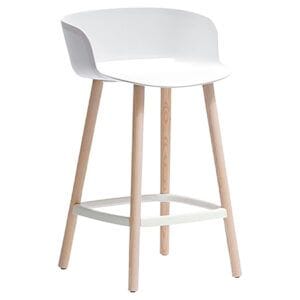 Taburete Babila de Pedrali con patas de madera