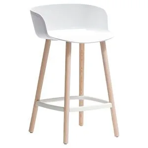 Taburete Babila de Pedrali con patas de madera