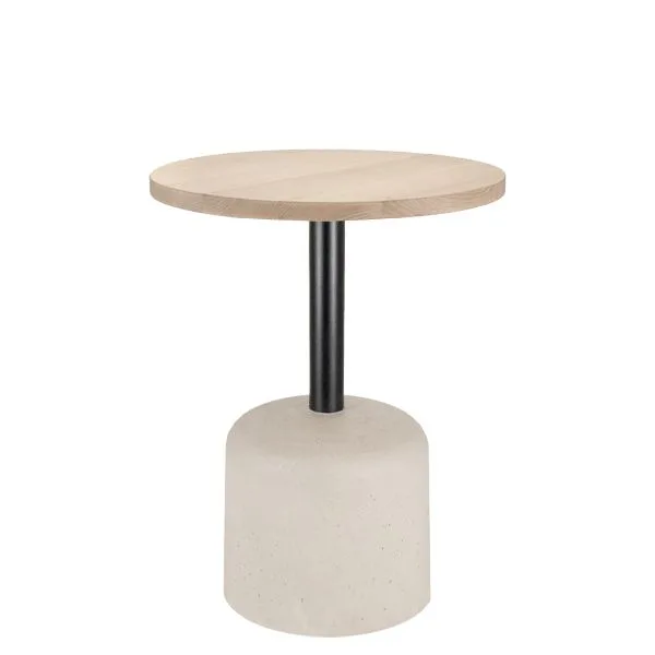 Pie de Mesa Acero y Hormigón con forma circular
