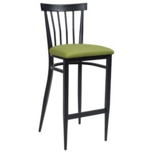 Taburete de madera con asiento tapizado estilo retro para restaurantes