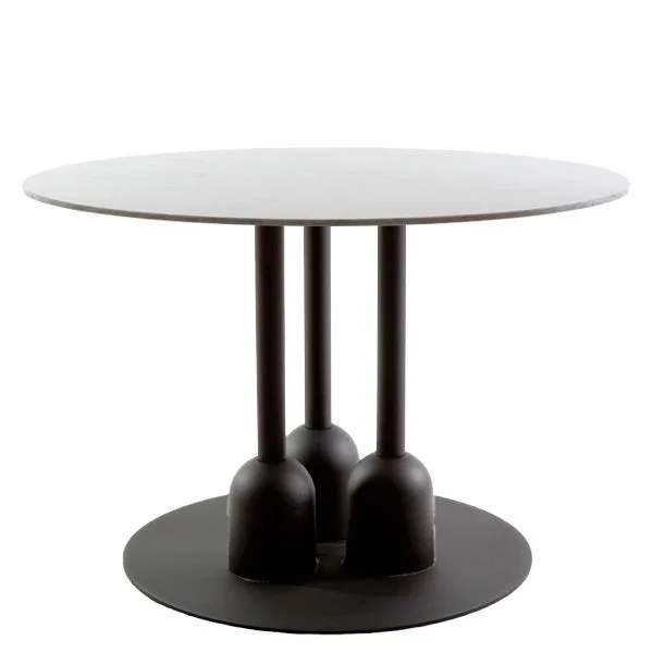 Pie de Mesa Columna Triple de Acero Lacado