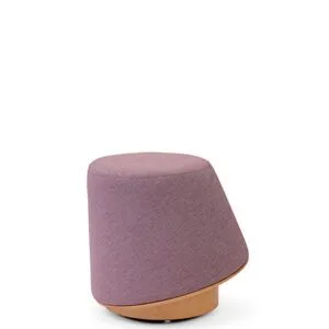 Puff de diseño tapizado base en madera de haya para hostelería