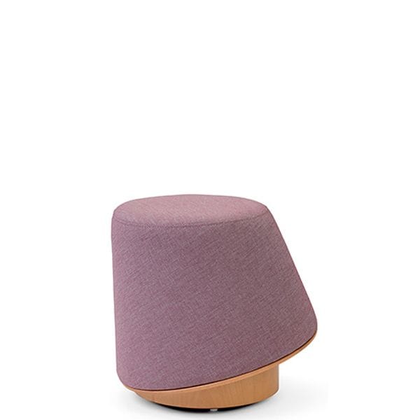 Puff de diseño tapizado base en madera de haya para hostelería
