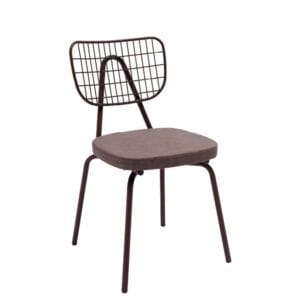 Con un diseño robusto y carácter urbano, la silla Cala con malla metálica aporta un toque industrial ideal para espacios de hostelería