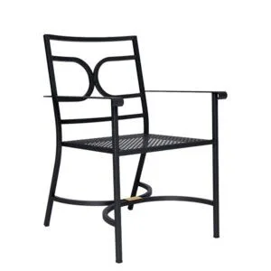 Sillón de acero para hostelería con diseño clásico y elegante