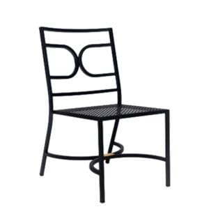 Silla de acero para hostelería con diseño clásico y elegante