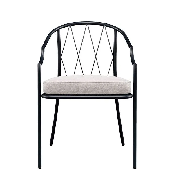 Sillón de exterior para hostelería en acero con diseño moderno