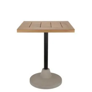 Pie de Mesa Hormigón Circular con Columna de Acero