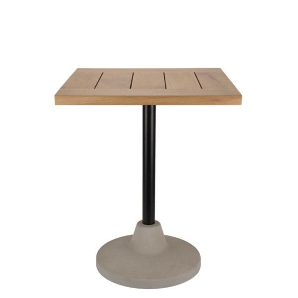 Pie de Mesa Hormigón Circular con Columna de Acero