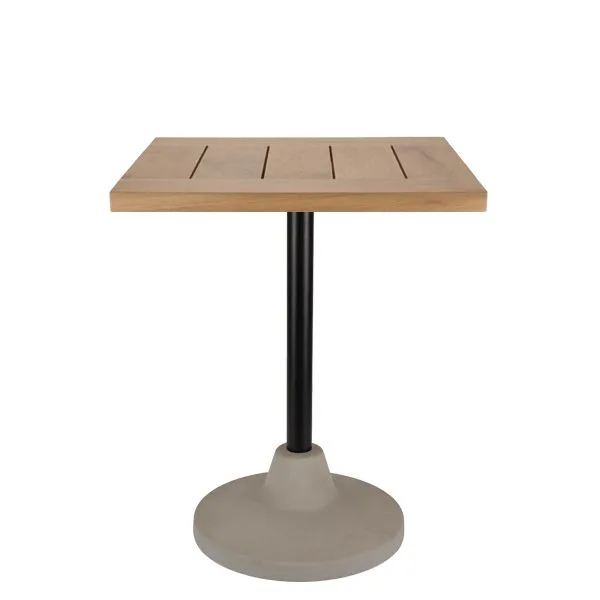 Pie de Mesa Hormigón Circular con Columna de Acero