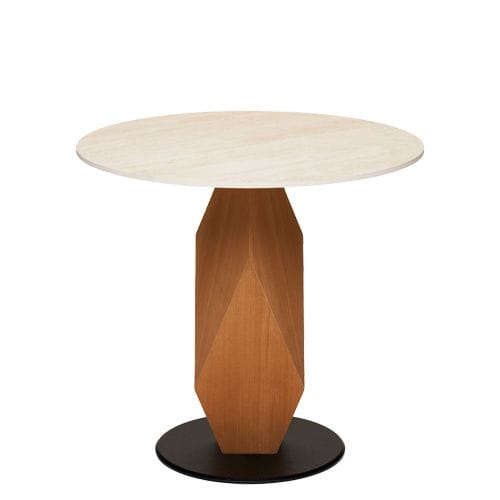 Pie de Mesa Columna Madera con Base Metalica o en Madera