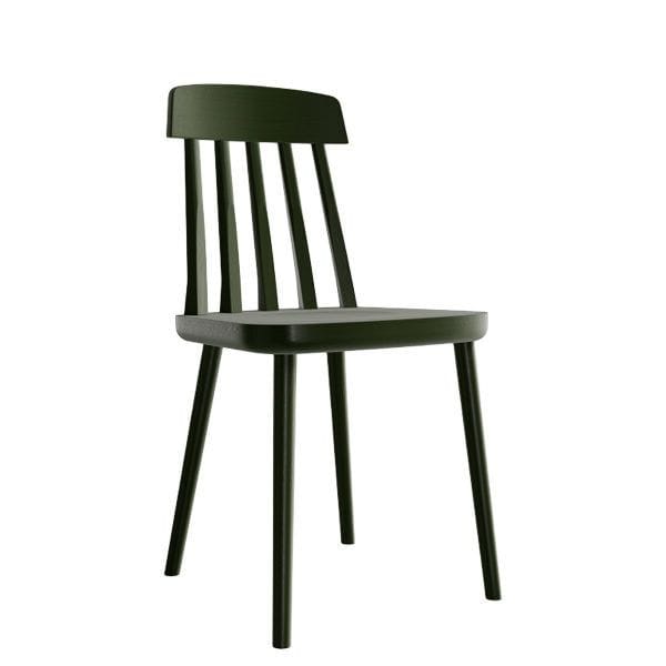 Silla de madera con respaldo de varillas estilo Cut