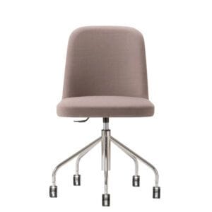 Silla tapizada con ruedas de oficina y reunión