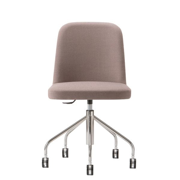 Silla tapizada con ruedas de oficina y reunión