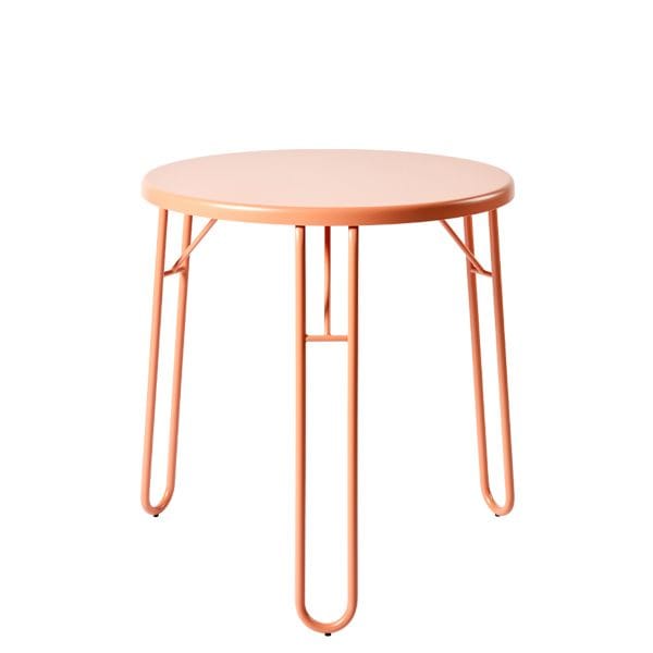 Mesa de tres patas estructura metálica para terrazas y cafeterías