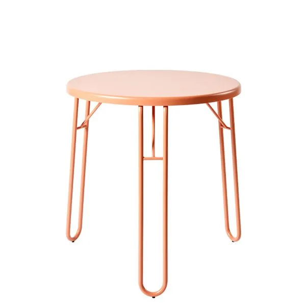 Mesa de tres patas estructura metálica para terrazas y cafeterías