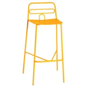 Taburete metálico estilo minimalista para terrazas de cafeterías