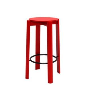 Taburete de madera estilo juvenil y moderno para cafeterías y bares