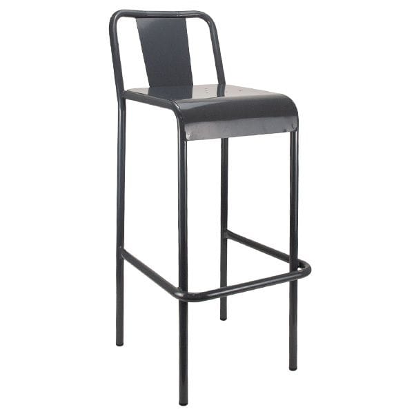 Taburete metálico apilable para terrazas de hostelería