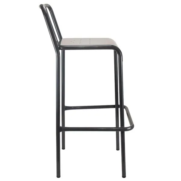 Taburete metálico apilable para terrazas de hostelería