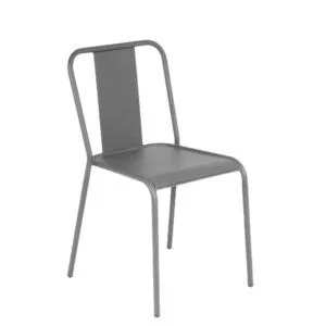 Silla metálica para restaurantes y cafeterías