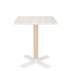 Pie de mesa con tubo de madera para restaurantes