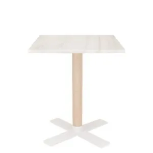 Pie de mesa con tubo de madera para restaurantes