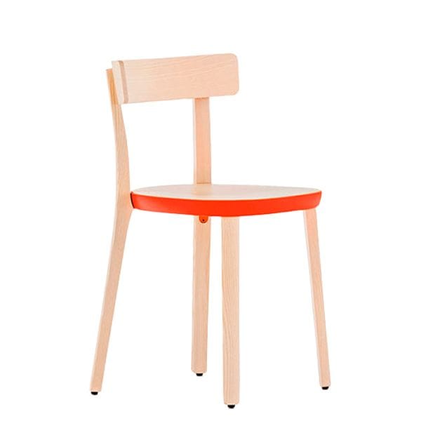 Silla Folk de Pedrali en fresno con asiento en madera