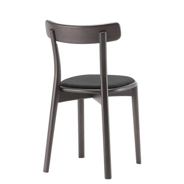 Silla tapizada estructura en madera de haya