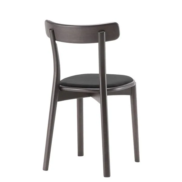 Silla tapizada estructura en madera de haya