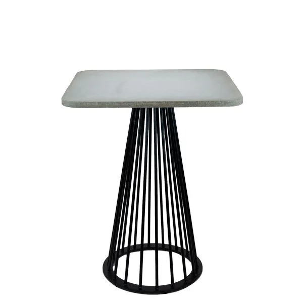 Pie de Mesa Metálico Circular Columna de Varillas