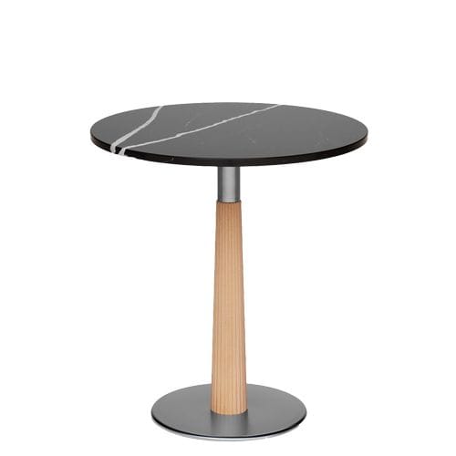 Pie de Mesa de Madera Invertido con Base Metálica