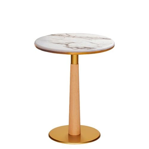 Pie de Mesa de Madera Invertido con Base Metálica