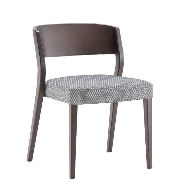 Silla tapizada y sin tapizar estructura en madera de haya