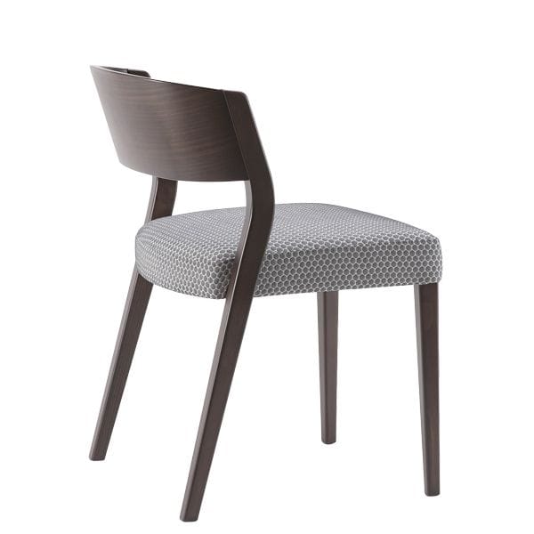 Silla tapizada y sin tapizar estructura en madera de haya