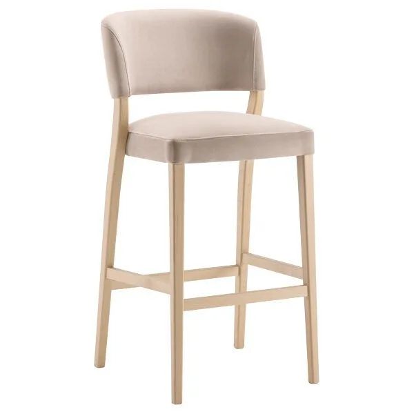 Taburete tapizado y sin tapizar estructura en madera de haya