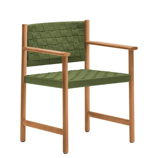 Sillón de interior en madera con asiento tapizado