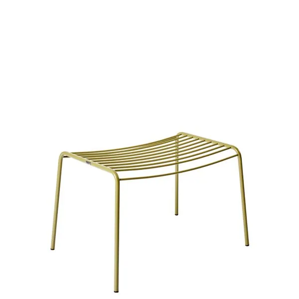Puff estructura tubo metálico minimalista para terrazas