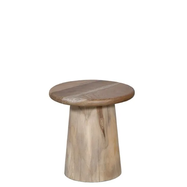 Mesa baja en madera de Suar para terrazas de hostelería
